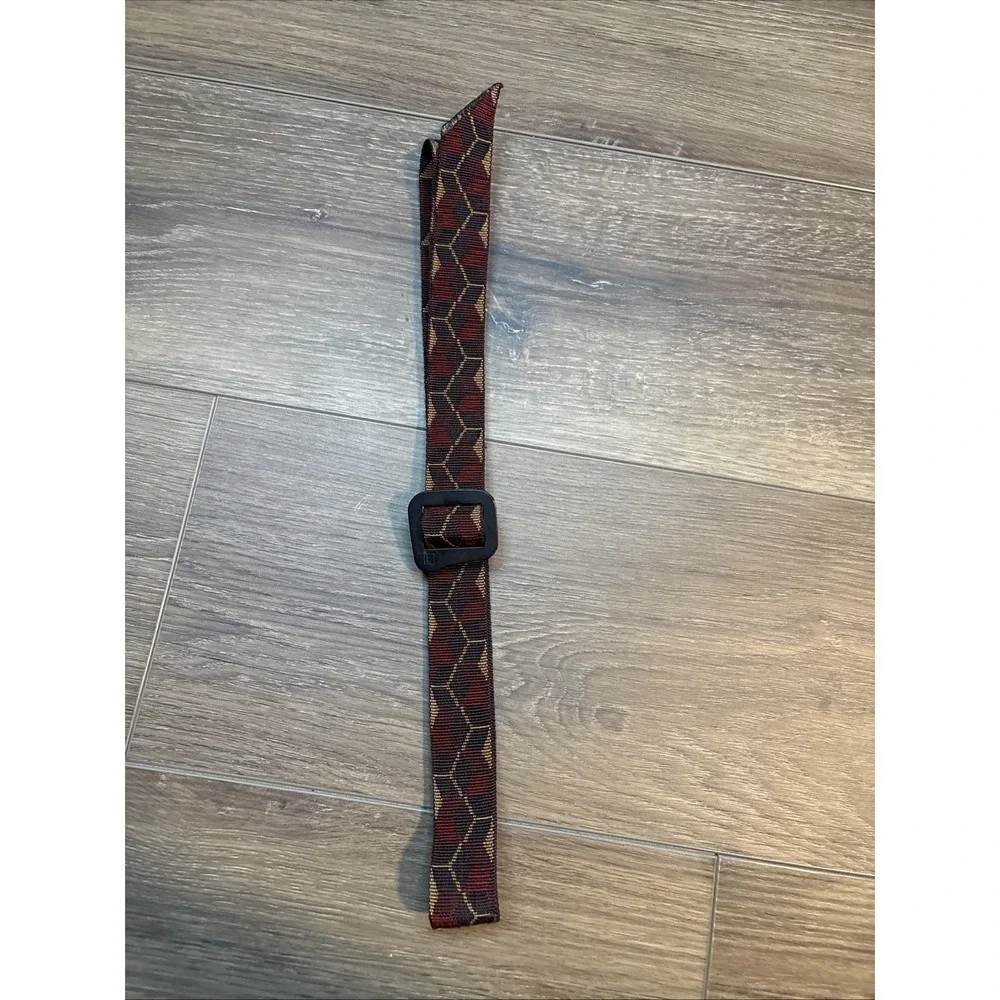 Rare Patagonia Friction Belt Red Brown Geometric Webbing Tribal Utility 32